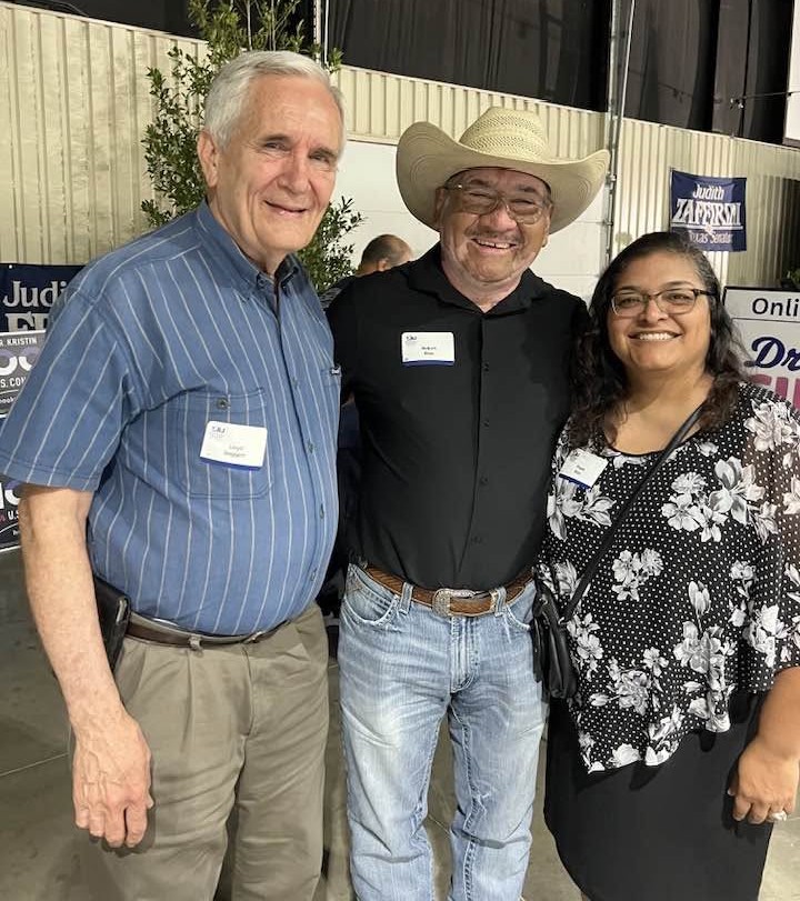 Robert Rizo with his wife and Congressman Lloyd Doggett